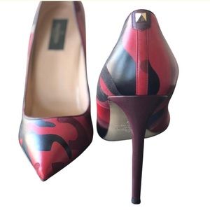 Valentino Rockstud Red Cammo Stilettos